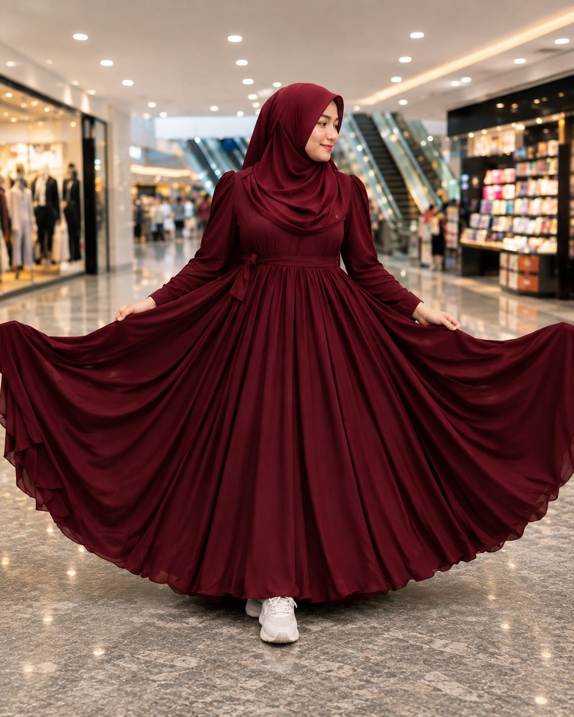 Premium Dubai Cherry Bow Burkha
